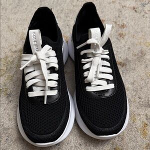 Cole Haan Black Mesh Sneakers with White Accents